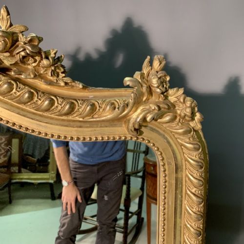 FINE QUALITY FRENCH GILT OVERMANTLE MIRROR - ADDITIONAL PHOTO 5