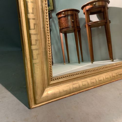 FRENCH GILT LOUIS PHILIPPE MIRROR WITH GREEK KEY DETAIL - ADDITIONAL PHOTO 5