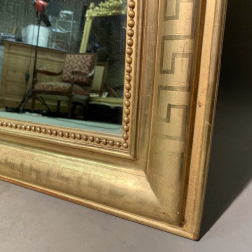 FRENCH GILT LOUIS PHILIPPE MIRROR WITH GREEK KEY DETAIL - ADDITIONAL PHOTO 6