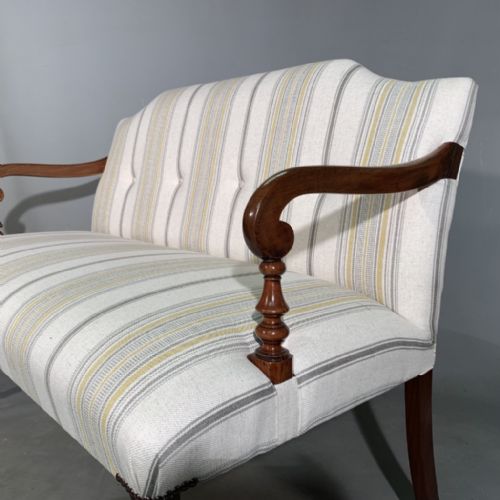 REGENCY 2 SEATER SALON SEAT WITH NEW LINEN STRIPE - ADDITIONAL PHOTO 1