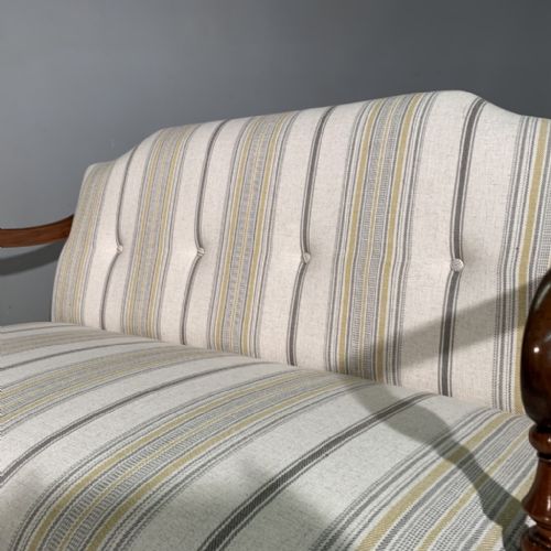 REGENCY 2 SEATER SALON SEAT WITH NEW LINEN STRIPE - ADDITIONAL PHOTO 3