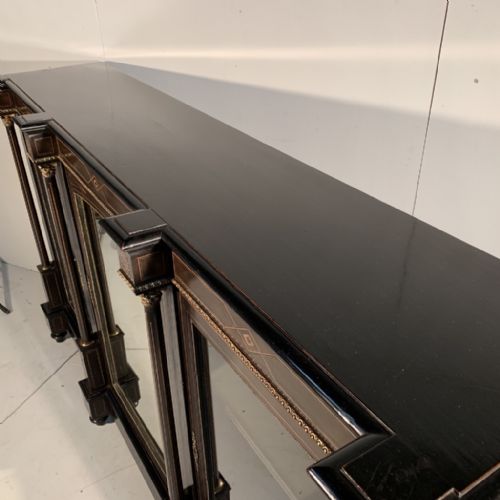 EBONISED VICTORIAN CREDENZA SIDEBOARD WITH MIRROR DOOR - ADDITIONAL PHOTO 4