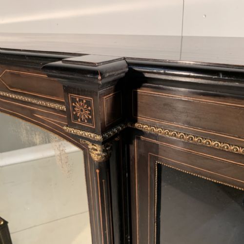 EBONISED VICTORIAN CREDENZA SIDEBOARD WITH MIRROR DOOR - ADDITIONAL PHOTO 5