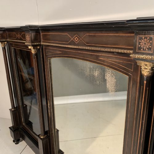 EBONISED VICTORIAN CREDENZA SIDEBOARD WITH MIRROR DOOR - ADDITIONAL PHOTO 7