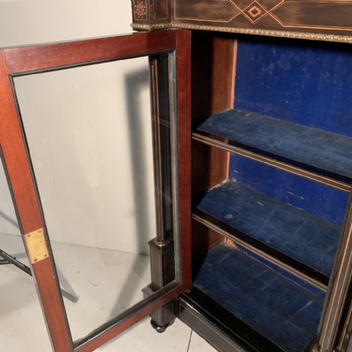 EBONISED VICTORIAN CREDENZA SIDEBOARD WITH MIRROR DOOR - ADDITIONAL PHOTO 8