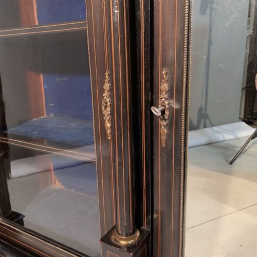 EBONISED VICTORIAN CREDENZA SIDEBOARD WITH MIRROR DOOR - ADDITIONAL PHOTO 9