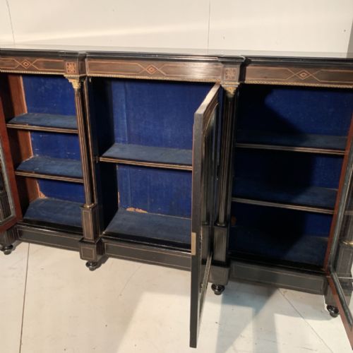 EBONISED VICTORIAN CREDENZA SIDEBOARD WITH MIRROR DOOR - ADDITIONAL PHOTO 10