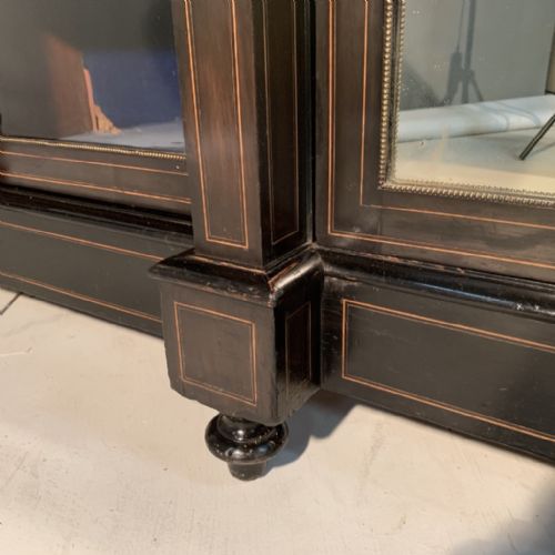EBONISED VICTORIAN CREDENZA SIDEBOARD WITH MIRROR DOOR - ADDITIONAL PHOTO 11
