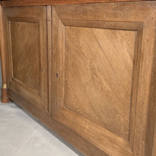 EARLY C19TH FRENCH OAK EMPIRE SIDEBOARD WITH SLATE TOP - ADDITIONAL PHOTO 5
