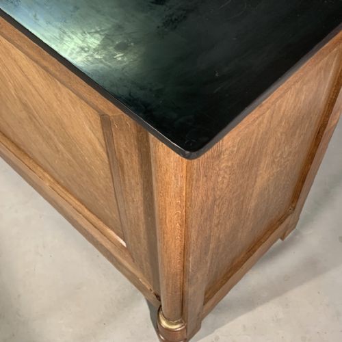 EARLY C19TH FRENCH OAK EMPIRE SIDEBOARD WITH SLATE TOP - ADDITIONAL PHOTO 8