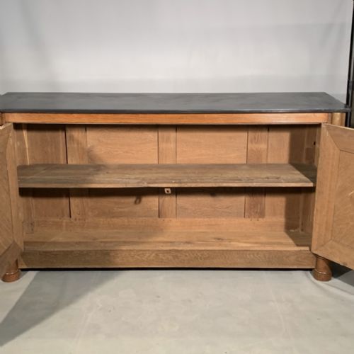 EARLY C19TH FRENCH OAK EMPIRE SIDEBOARD WITH SLATE TOP - ADDITIONAL PHOTO 9