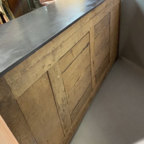 EARLY C19TH FRENCH OAK EMPIRE SIDEBOARD WITH SLATE TOP - ADDITIONAL PHOTO 10