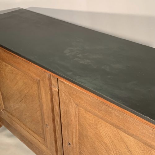 EARLY C19TH FRENCH OAK EMPIRE SIDEBOARD WITH SLATE TOP - ADDITIONAL PHOTO 11