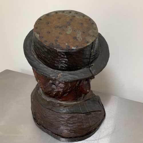 C19TH CARVED SYCAMORE HEAD - ADDITIONAL PHOTO 4