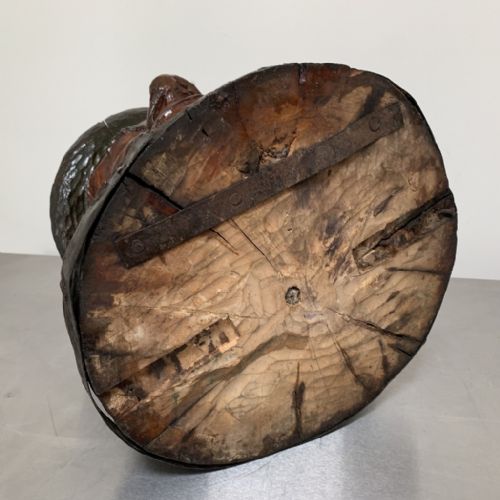 C19TH CARVED SYCAMORE HEAD - ADDITIONAL PHOTO 6