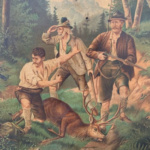 C19TH BAVARIAN SHOOTING COMPETITION TARGET HUNTING SCENE - ADDITIONAL PHOTO 4