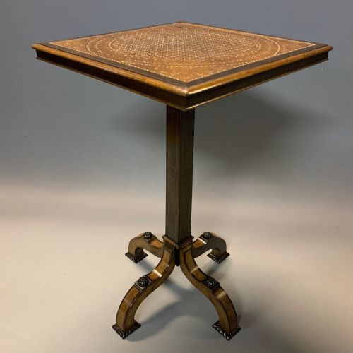 EBONY AND IVORY INLAID SIDE TABLE - ADDITIONAL PHOTO 1