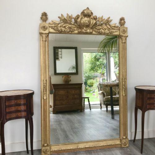 quality french gilt overmantle gilt mirror 154cm - CATEGORY: ANTIQUE MIRRORS - DATED 1880