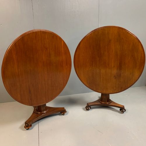 MATCHED PAIR OF REGENCY TILT TOP TABLES 102CM DIAMETER - ADDITIONAL PHOTO 7
