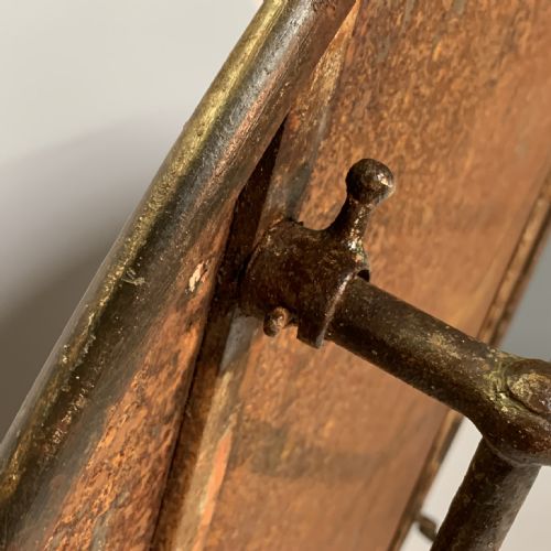 1920'S HEAVY FOLDING ROUND BISTRO TABLE WITH GREAT PATINA - ADDITIONAL PHOTO 12