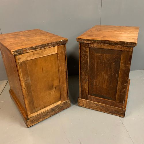PAIR OF VICTORIAN PITCH PINE BEDSIDE CABINETS - ADDITIONAL PHOTO 10