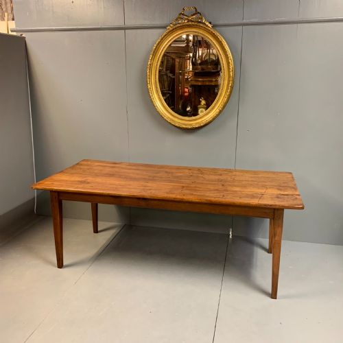 210CM FRENCH CHERRY FARMHOUSE TABLE WITH PULL OUT SLIDE - ADDITIONAL PHOTO 2