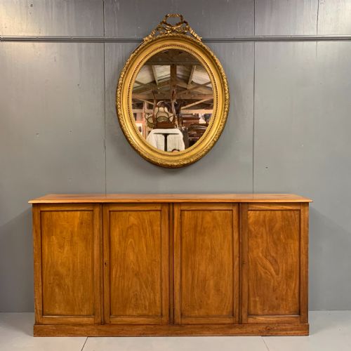 SLIM FOUR DOOR MAHOGANY LOW BOOKCASE - ADDITIONAL PHOTO 2