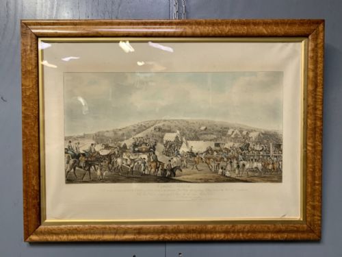 PAIR OF EPSOM RACING SPORTING PRINTS BY SJ FULLER 1819 IN MAPLE FRAMES - ADDITIONAL PHOTO 2