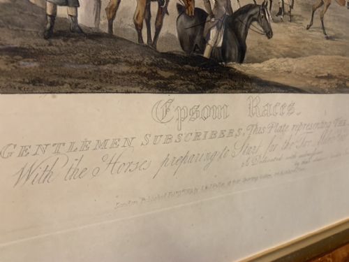 PAIR OF EPSOM RACING SPORTING PRINTS BY SJ FULLER 1819 IN MAPLE FRAMES - ADDITIONAL PHOTO 5