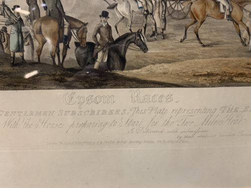 PAIR OF EPSOM RACING SPORTING PRINTS BY SJ FULLER 1819 IN MAPLE FRAMES - ADDITIONAL PHOTO 7