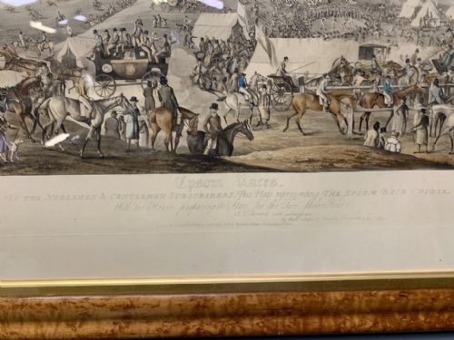 PAIR OF EPSOM RACING SPORTING PRINTS BY SJ FULLER 1819 IN MAPLE FRAMES - ADDITIONAL PHOTO 8