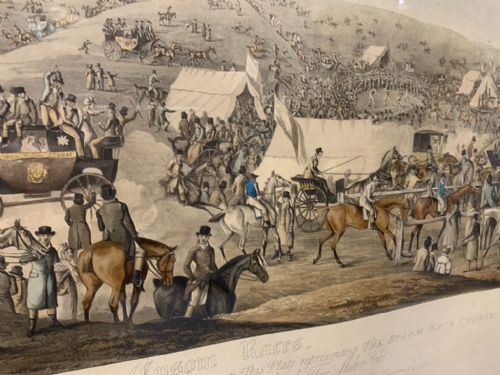 PAIR OF EPSOM RACING SPORTING PRINTS BY SJ FULLER 1819 IN MAPLE FRAMES - ADDITIONAL PHOTO 10