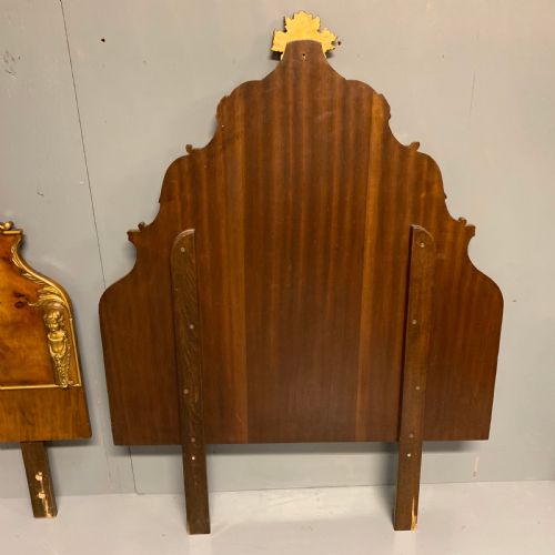 PAIR OF 3' HEADBOARDS IN BURR WALNUT - ADDITIONAL PHOTO 4