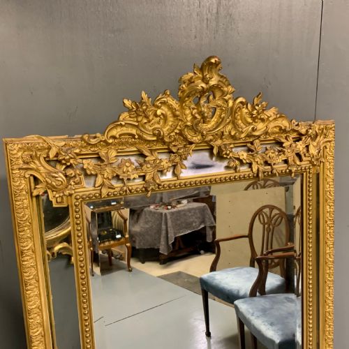 LARGE FRENCH GILT MARGIN FRAME MIRROR 66'' - ADDITIONAL PHOTO 4