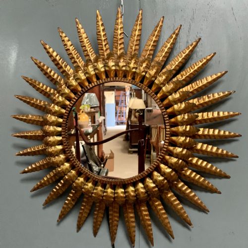 61CM DIAMETER BACK LIT SPANISH SUNBURST MIRROR - ADDITIONAL PHOTO 1