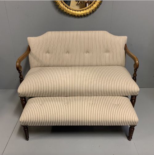 REGENCY 2 SEATER WINDOW SEAT WITH MATCHING STOOL - ADDITIONAL PHOTO 1