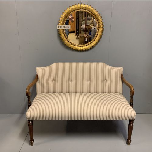 REGENCY 2 SEATER WINDOW SEAT WITH MATCHING STOOL - ADDITIONAL PHOTO 9