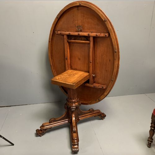 OUTSTANDING BUR WALNUT AND MARQUETRY CENTRE TABLE - ADDITIONAL PHOTO 9