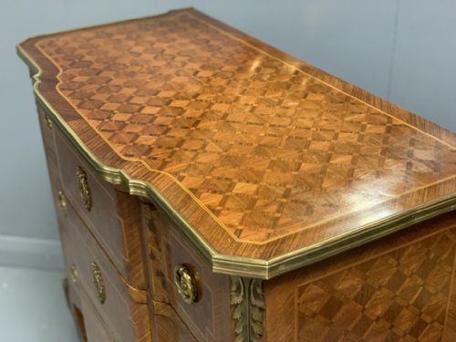 FRENCH KINGWOOD GEOMETRIC PARQUETRY CHEST OF DRAWERS - ADDITIONAL PHOTO 2