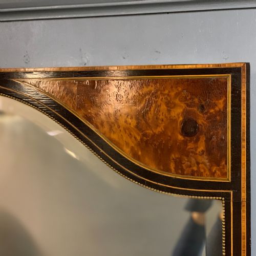 C19TH ENGLISH EBONISED AND BURR AMBOYNA MIRROR - ADDITIONAL PHOTO 1