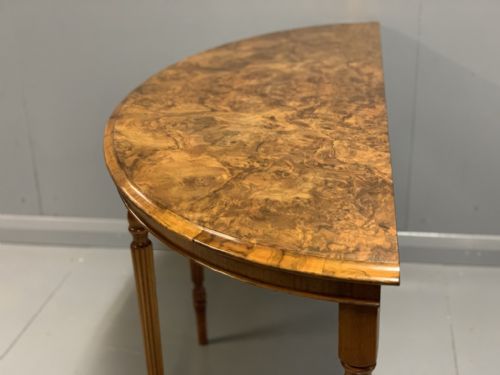 PAIR OF C19TH BURR WALNUT CONSOLE TABLES - ADDITIONAL PHOTO 3