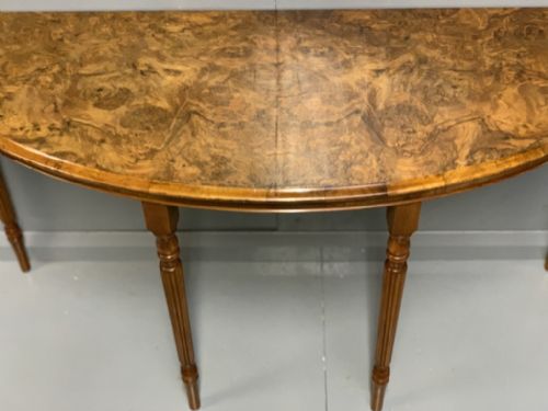 PAIR OF C19TH BURR WALNUT CONSOLE TABLES - ADDITIONAL PHOTO 8