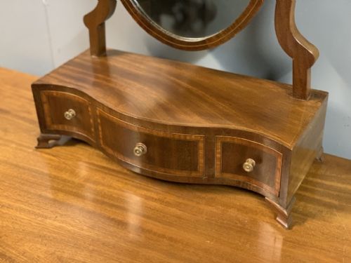 REGENCY SERPENTINE DRESSING TABLE TOP MIRROR - ADDITIONAL PHOTO 2