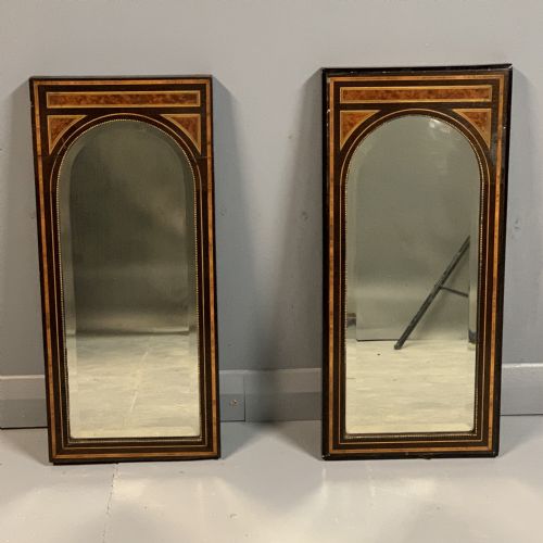 PAIR OF C19TH AMBOYNA AND EBONISED PIER MIRRORS - ADDITIONAL PHOTO 8