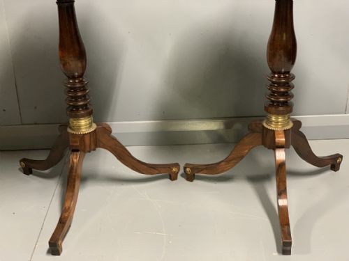 FINE PAIR OF REGENCY ROSEWOOD BRASS WINE TABLES - ADDITIONAL PHOTO 4