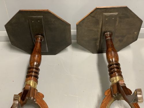 FINE PAIR OF REGENCY ROSEWOOD BRASS WINE TABLES - ADDITIONAL PHOTO 7