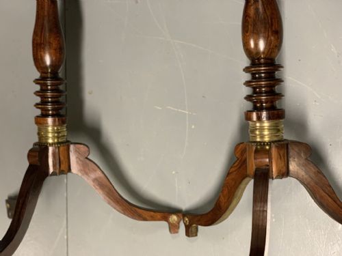 FINE PAIR OF REGENCY ROSEWOOD BRASS WINE TABLES - ADDITIONAL PHOTO 8