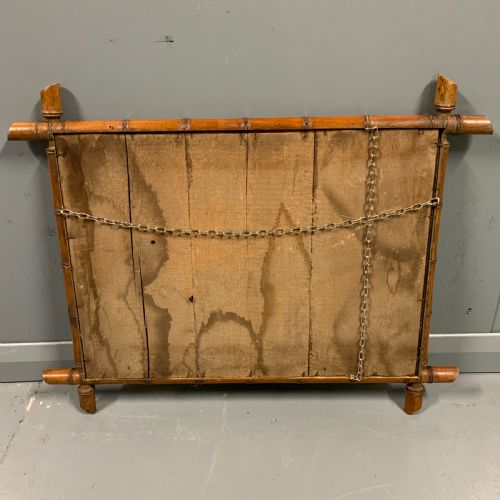 PAIR OF FRENCH FAUX BAMBOO MIRRORS - ADDITIONAL PHOTO 4