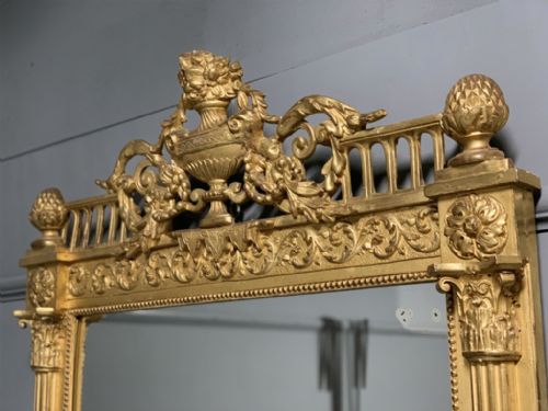 LARGE FRENCH C19TH GILT MIRROR - ADDITIONAL PHOTO 1