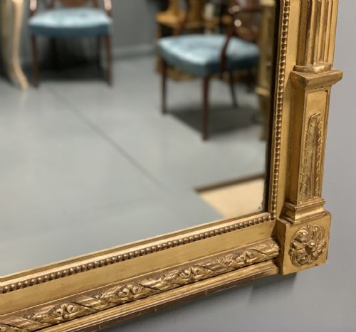 LARGE FRENCH C19TH GILT MIRROR - ADDITIONAL PHOTO 4